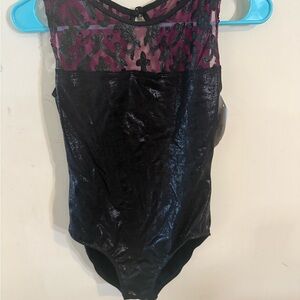 Black and Purple Women's Tank Leotard